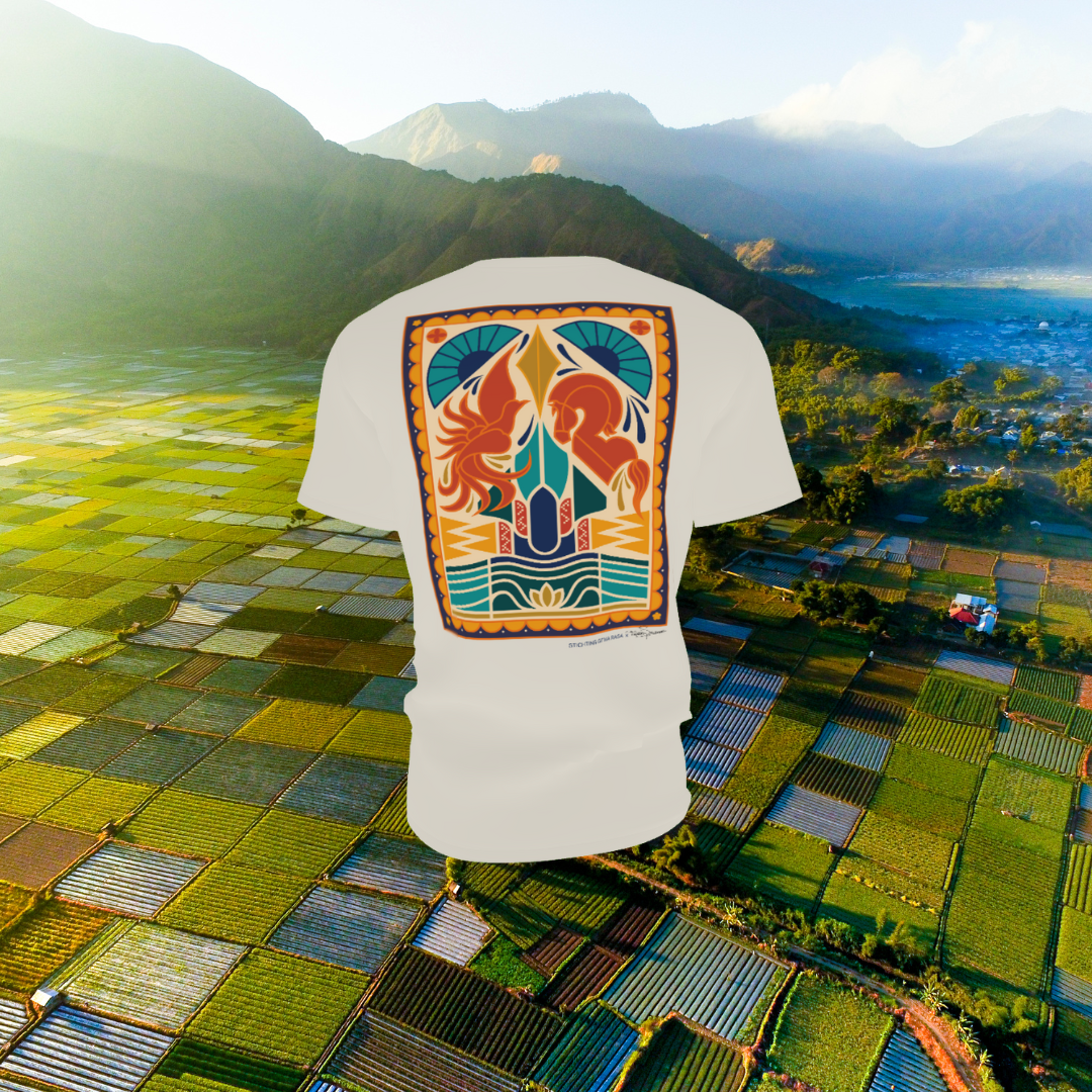 Echo’s van Java T-shirt – Culturele Print Unisex